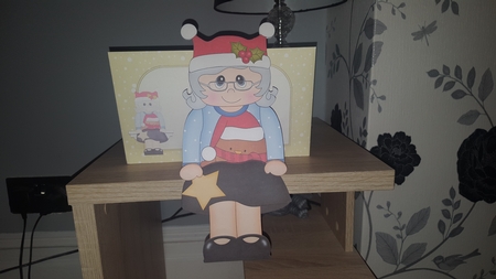 3D on the Shelf Card Kit - Christmas Jumper Old Lady by Hayley Griffiths