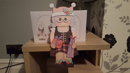 3D on the Shelf Card Kit - Christmas Scottish Old Lady by Hayley Griffiths