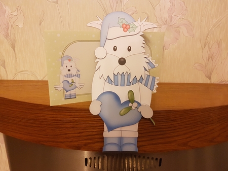 3D on the Shelf Card Kit - Little Christmas Westie Dog by Hayley Griffiths
