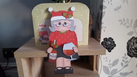 3D on the Shelf Card Kit - Little Christmas Tipple Brandy by Hayley Griffiths