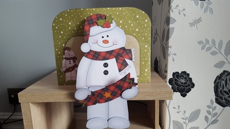 3D on the Shelf Card Kit - Little Christmas Snowman Mack by Hayley Griffiths