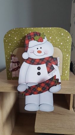 3D on the Shelf Card Kit - Little Christmas Snowman Mack by Hayley Griffiths