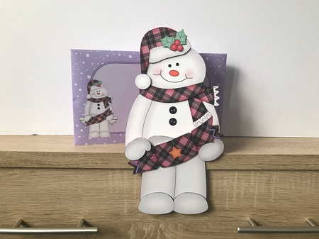 3D on the Shelf Card Kit - Little Christmas Snowman Mack by Hayley Griffiths
