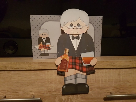 3D on the Shelf Card Kit - Scottish Whisky Old Man Sileas by Hayley Griffiths