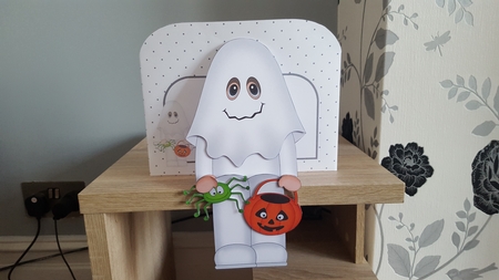 3D on the Shelf Card Kit - Little Fancy Dress Ghost Spyro by Hayley Griffiths