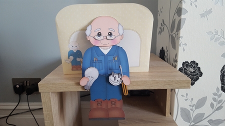3D on the Shelf Card Kit - Little Electrician Cedrick by Hayley Griffiths