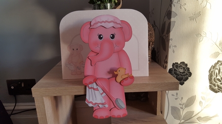 3D on the Shelf Card Kit - Little Bathtime Lola Elephant by Hayley Griffiths
