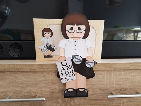3D On the Shelf Card Kit - Little EyeZone Optician or Optical Assistant Jaclyn by Hayley Griffiths