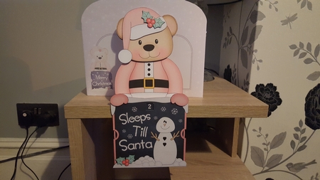 On the Shelf Sleeps Till Santa Card Kit - Livvy Bear by Hayley Griffiths