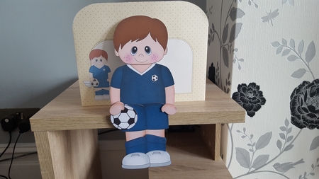 3D On the Shelf Card Kit - Little Footballer Reid by Hayley Griffiths