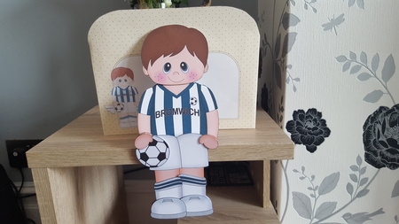 3D On the Shelf Card Kit - Little Footballer Joshua plays for Bromwich by Hayley Griffiths