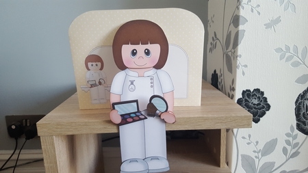 3D On the Shelf Card Kit - The Pamper Palace Beauty Therapist Luise by Hayley Griffiths