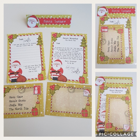 Xmas Santa has a sack of presents Letter to and from Santa by Hayley Griffiths