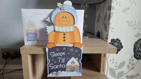 On the Shelf Sleeps Till Santa Card Kit - Jinge The Cute Little Christmas Gingerbread Man by Hayley Griffiths