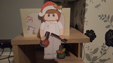 3D On the Shelf Card Kit - Christmas Little Glam Nails Nail Technician Candie by Hayley Griffiths