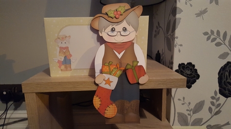 3D On the Shelf Card Kit - Christmas Line Dancer Rodeo is having fun at the Hoedown by Hayley Griffiths