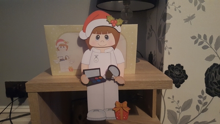 3D On the Shelf Card Kit - The Pamper Palace Little Christmas  Beauty Therapist Breana by Hayley Griffiths