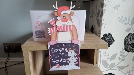 On the Shelf Sleeps Till Santa Card Kit - Christmas Rudolph by Hayley Griffiths