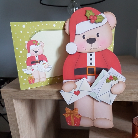 3D On the Shelf Card Kit - Christmas Livvy Bear has lots of cards to deliver by Hayley Griffiths