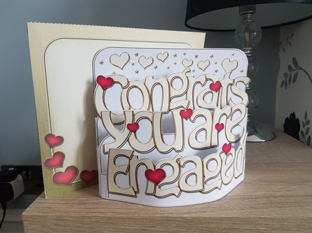 3D ENGAGEMENT Pop Out Word Card by Hayley Griffiths
