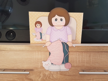 3D On the Shelf Card Kit - Genna is Knitting by Hayley Griffiths