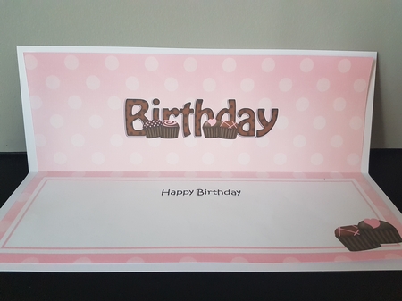 Large DL HAPPY BIRTHDAY insert by Hayley Griffiths