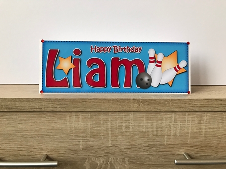 Large DL Happy Birthday LIAM 3D decoupage by Hayley Griffiths