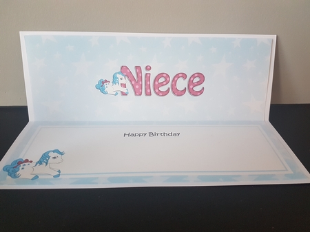 Large DL Happy Birthday NIECE insert by Hayley Griffiths