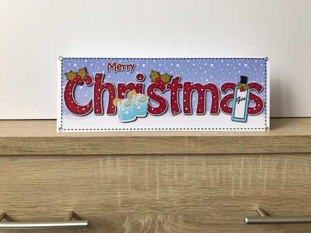 Large DL MERRY CHRISTMAS 3D decoupage  by Hayley Griffiths