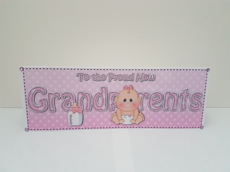 Large DL TO THE PROUD NEW GRANDPARENTS insert by Hayley Griffiths
