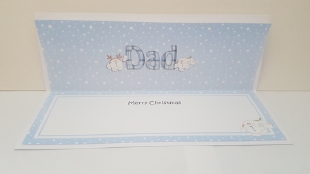 Large DL Merry Christmas DAD insert by Hayley Griffiths