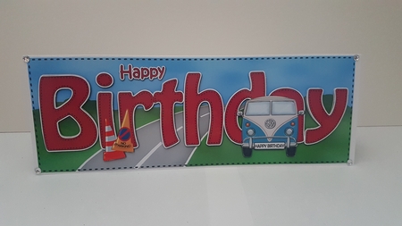 Large DL HAPPY BIRTHDAY 3D decoupage by Hayley Griffiths