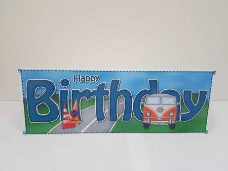 Large DL HAPPY BIRTHDAY 3D decoupage by Hayley Griffiths
