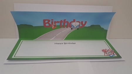 Large DL HAPPY BIRTHDAY insert by Hayley Griffiths