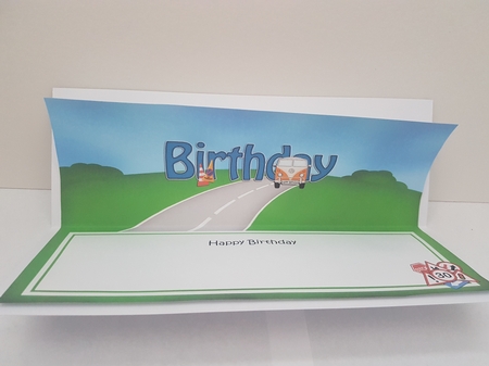 Large DL HAPPY BIRTHDAY insert by Hayley Griffiths