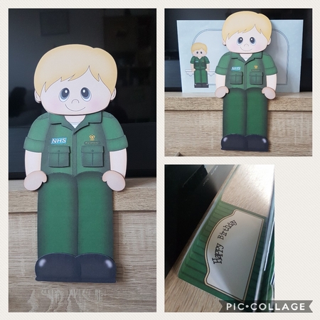 3D on the Shelf Card Kit - Little NHS Paramedic Seb by Hayley Griffiths
