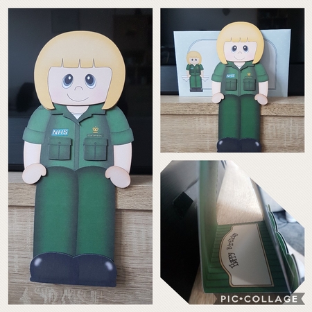 3D on the Shelf Card Kit - Little NHS Paramedic Kally by Hayley Griffiths
