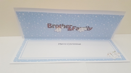 Large DL Merry Christmas BROTHER & FAMILY insert by Hayley Griffiths
