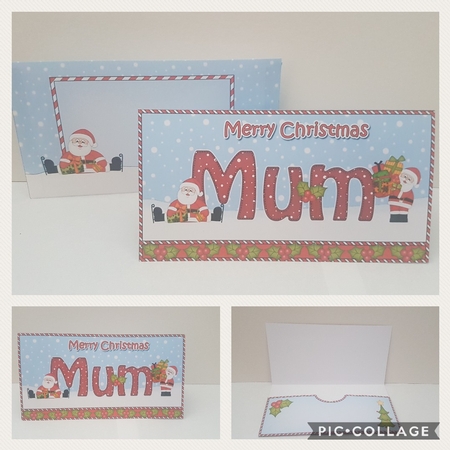 Merry Christmas MUM Money or Gift Wallet Card Kit by Hayley Griffiths