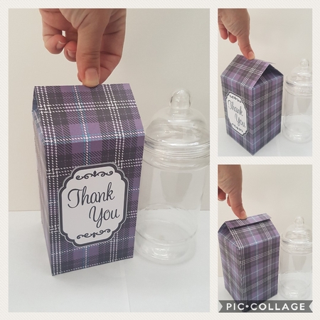 3D Tartan Milk Carton Treat Box Mini Kit by Hayley Griffiths