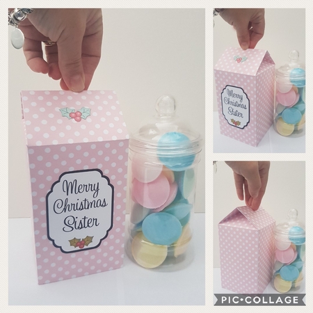 3D Christmas Spots Milk Carton Treat Box by Hayley Griffiths