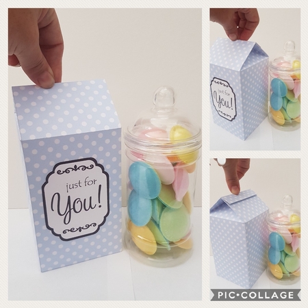 3D Christmas Spots Milk Carton Treat Box by Hayley Griffiths