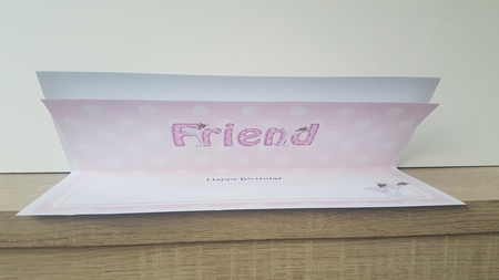 Large DL Happy Birthday FRIEND insert by Hayley Griffiths