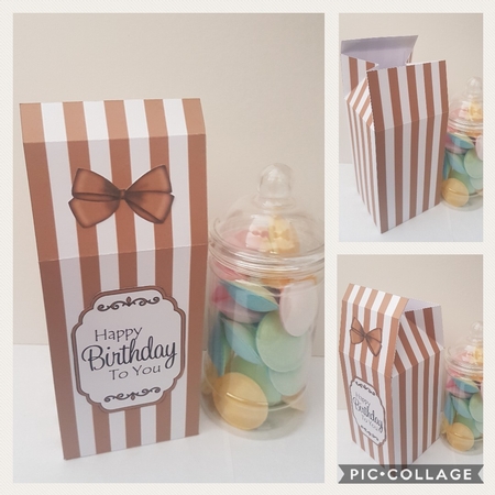 3D Candy Stripe Milk Carton Treat Box Mini Kit by Hayley Griffiths