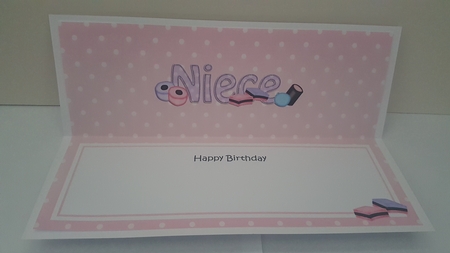 Large DL Happy Birthday NIECE insert by Hayley Griffiths