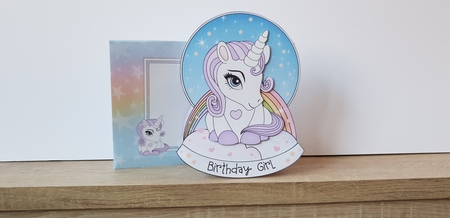 3D Shaped Rocking Card Mini Kit - Cute Little Unicorn Magic by Hayley Griffiths