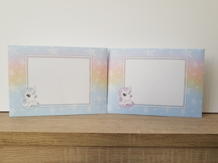 8 x C5 Cute Unicorn envelopes Kit  by Hayley Griffiths