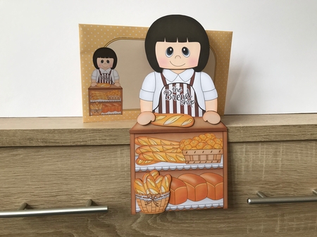 3D On the Shelf Card Kit - Dorla works at the Bread & Bun Bakery by Hayley Griffiths