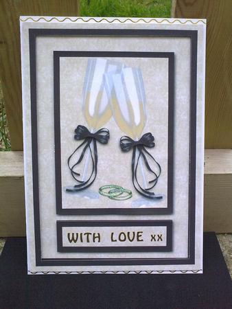Champagne Card Front by Hayley Griffiths