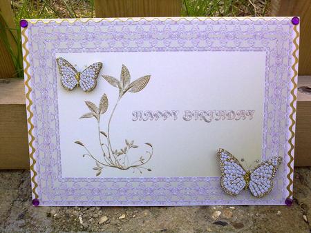 Diamond Butterflies in Lace Frame by Hayley Griffiths